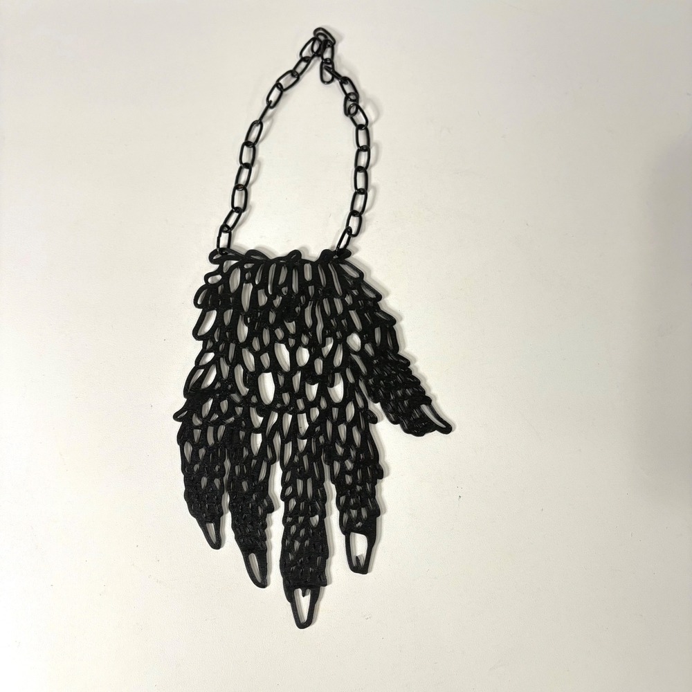 Detroit Artist 3D Printed Monster Hand Wall Art Black Gothic Horror Claw Decor